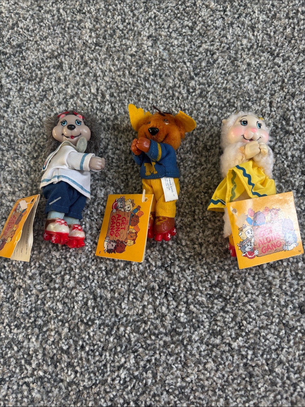 The Get Along Gang Clip On Toys Set of 3 NWT 1984 American Greetings Corp
